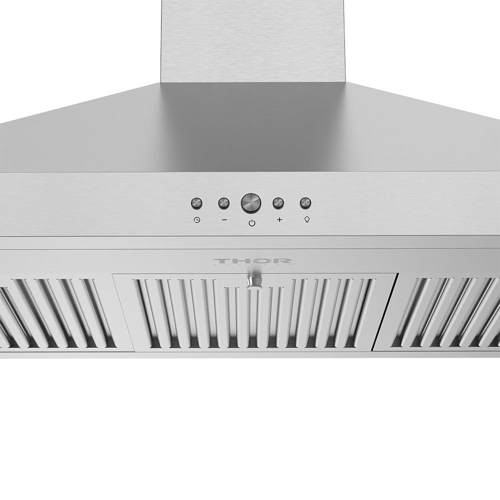 Thor Kitchen TRH3635 36 Inch Wall Mounted Chimney Range Hood With 350 Cfm