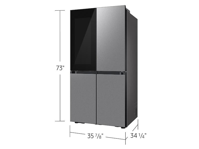 Samsung RF23DB9700QL Bespoke Counter Depth 4-Door Flex™ Refrigerator (23 Cu. Ft.) With Beverage Zone™ And Auto Open Door In Stainless Steel