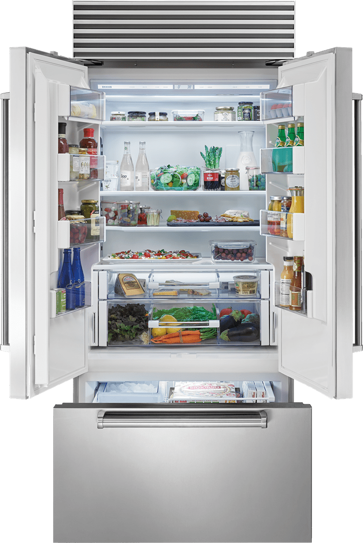 Sub-Zero BI36UFDIDSTH 36" Classic French Door Refrigerator/Freezer With Internal Dispenser