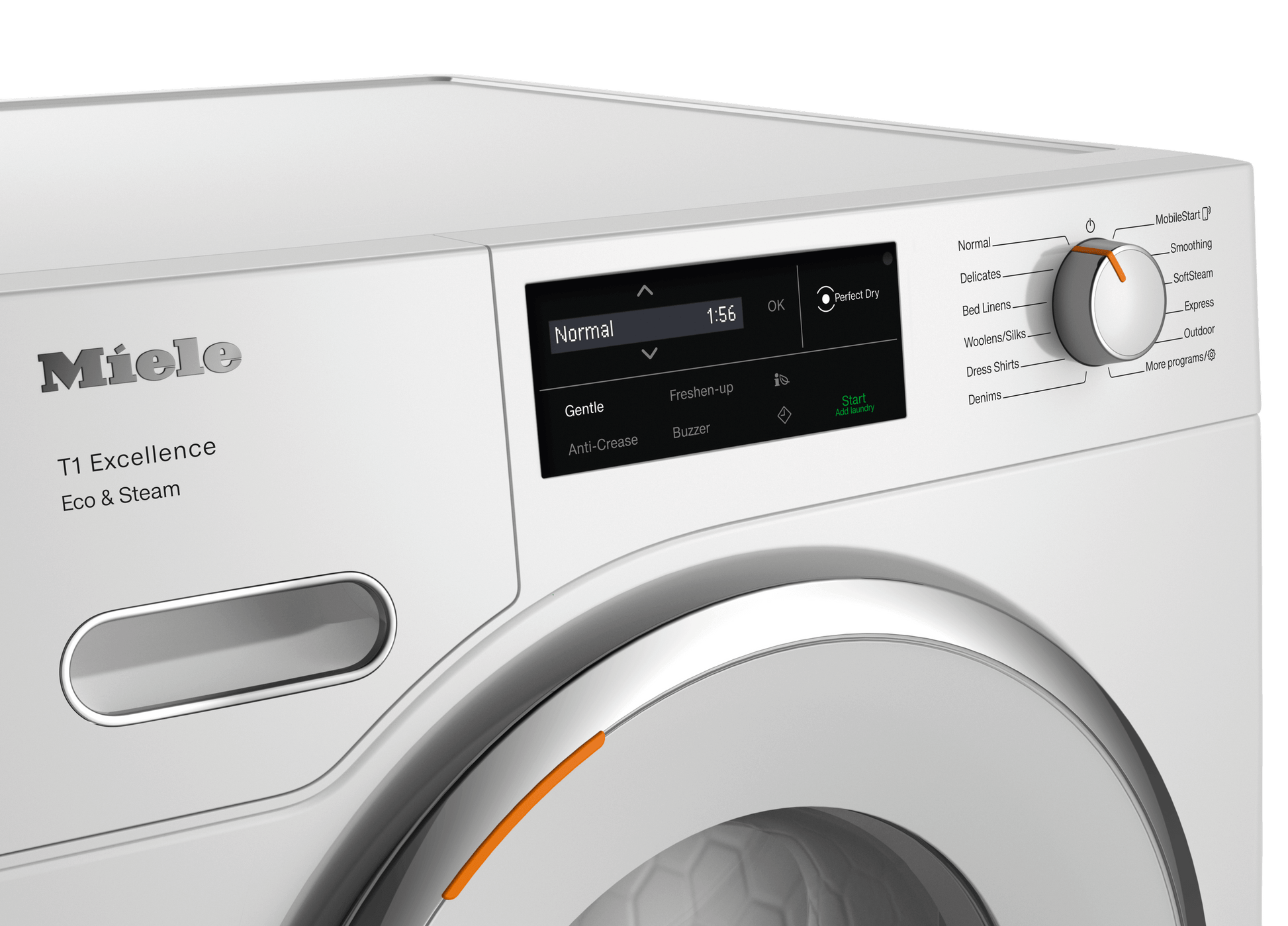 Miele TXI680WP Txi680Wp Eco & Steam Lotus White - T1 Heat-Pump Dryer: 18Lb Comfortsensor Steamfinish Honeycomb Drum Fragrancedos Miele@Home