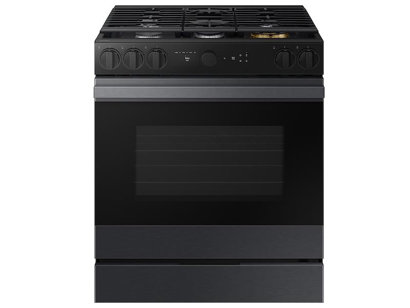 Samsung NSG6DG8500MT Bespoke 6.0 Cu. Ft. Smart Slide-In Gas Range With Air Sous Vide & Air Fry In Matte Black Steel