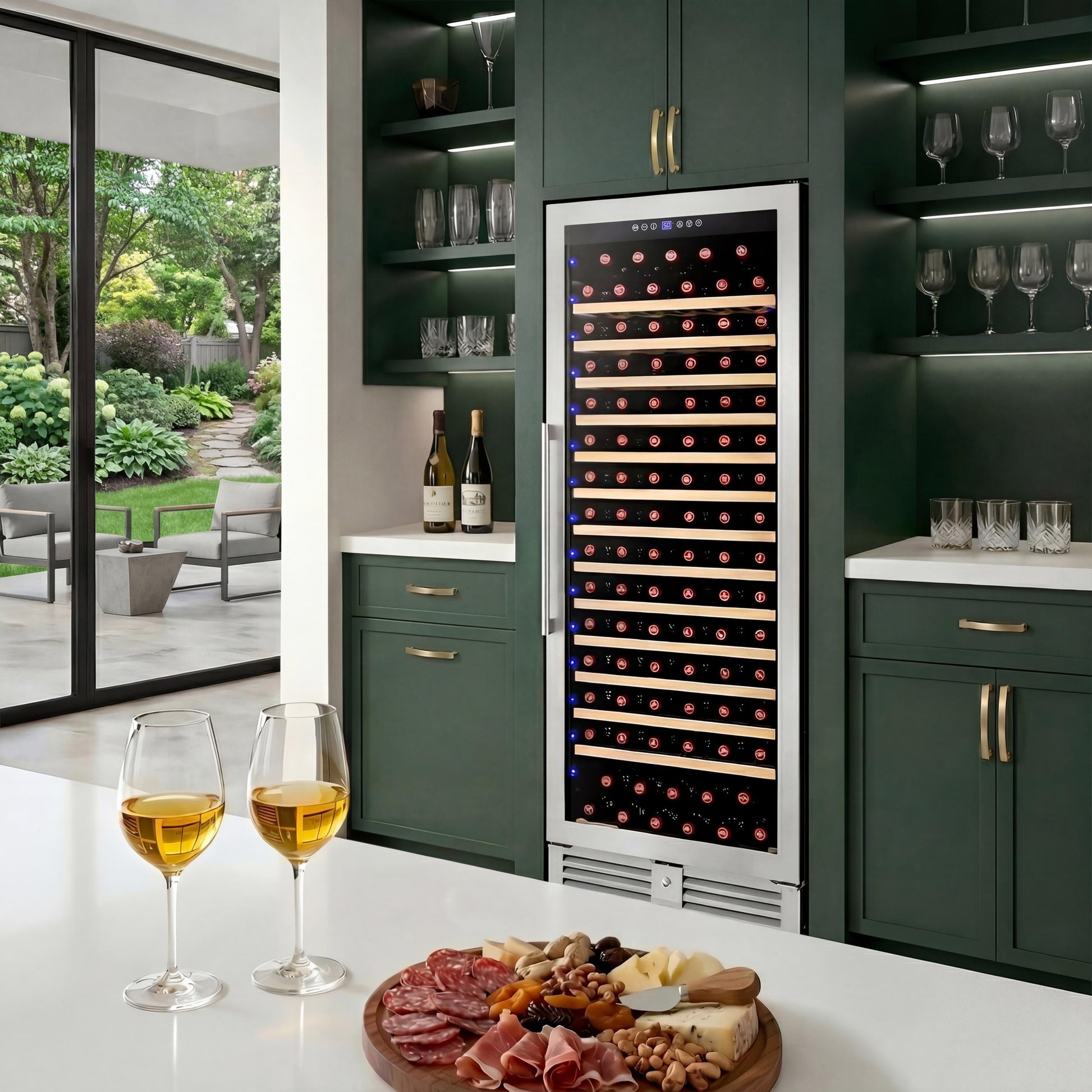 Avanti WCF149SE3S1 Avanti Refresh Wine Cooler, 149 Bottle Capacity, Stainless Steel Finish With Wood Shelves, Digital Touch Controls, Glass Door (Wcf149Se3S)