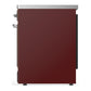 Ilve UMIB30NR3BUC Ilve Umib30Nr3Buc Majestic Iii 30 Inch Induction Range With 4 Elements, 4 Cu. Ft. Oven Capacity (Triple Glass Door, Burgundy, Chrome)