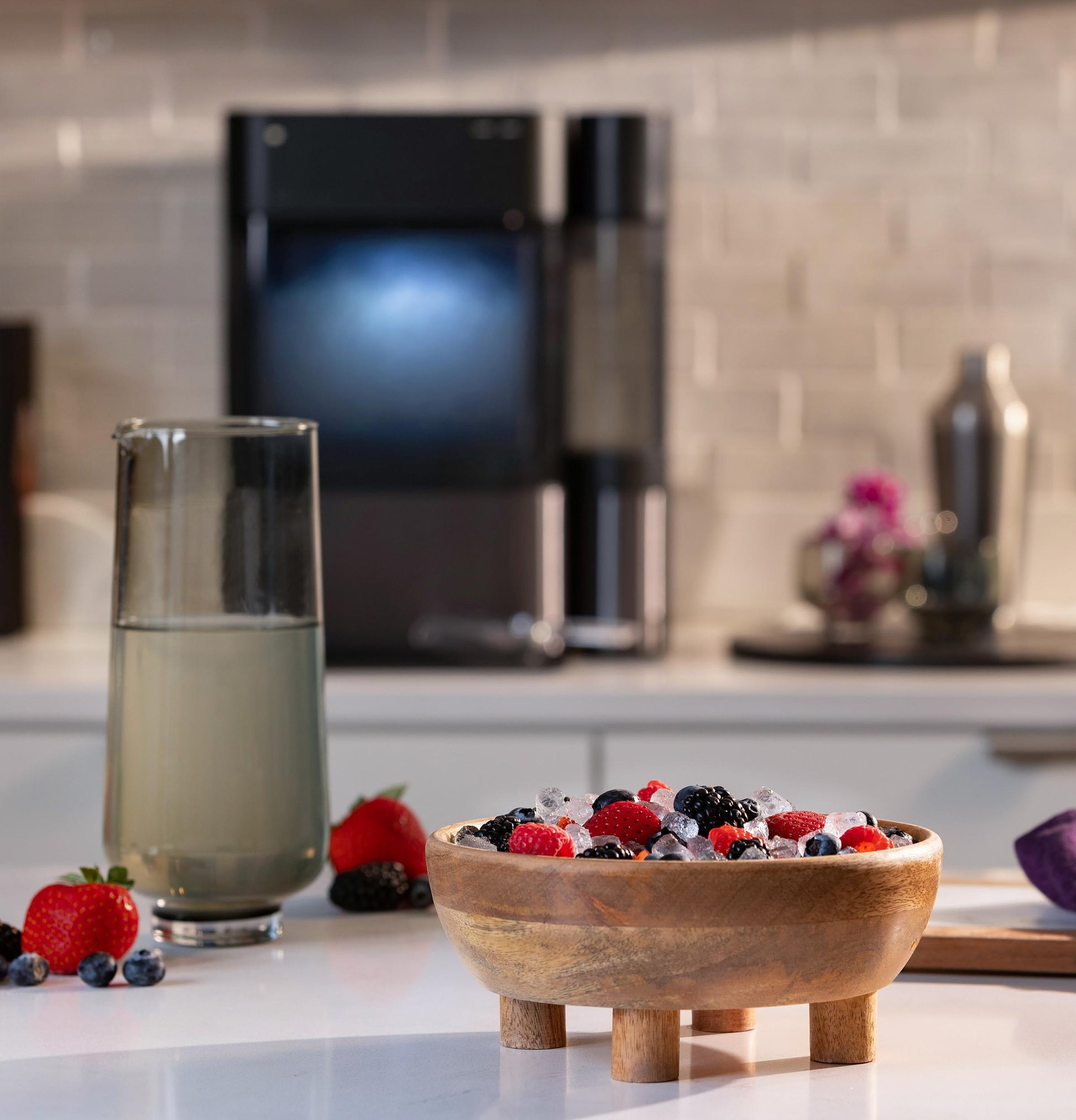 Ge Appliances XPIO23SWBB Ge Profile™ Opal™ 2.0 Ultra Nugget Ice Maker With Scale Inhibiting Filter