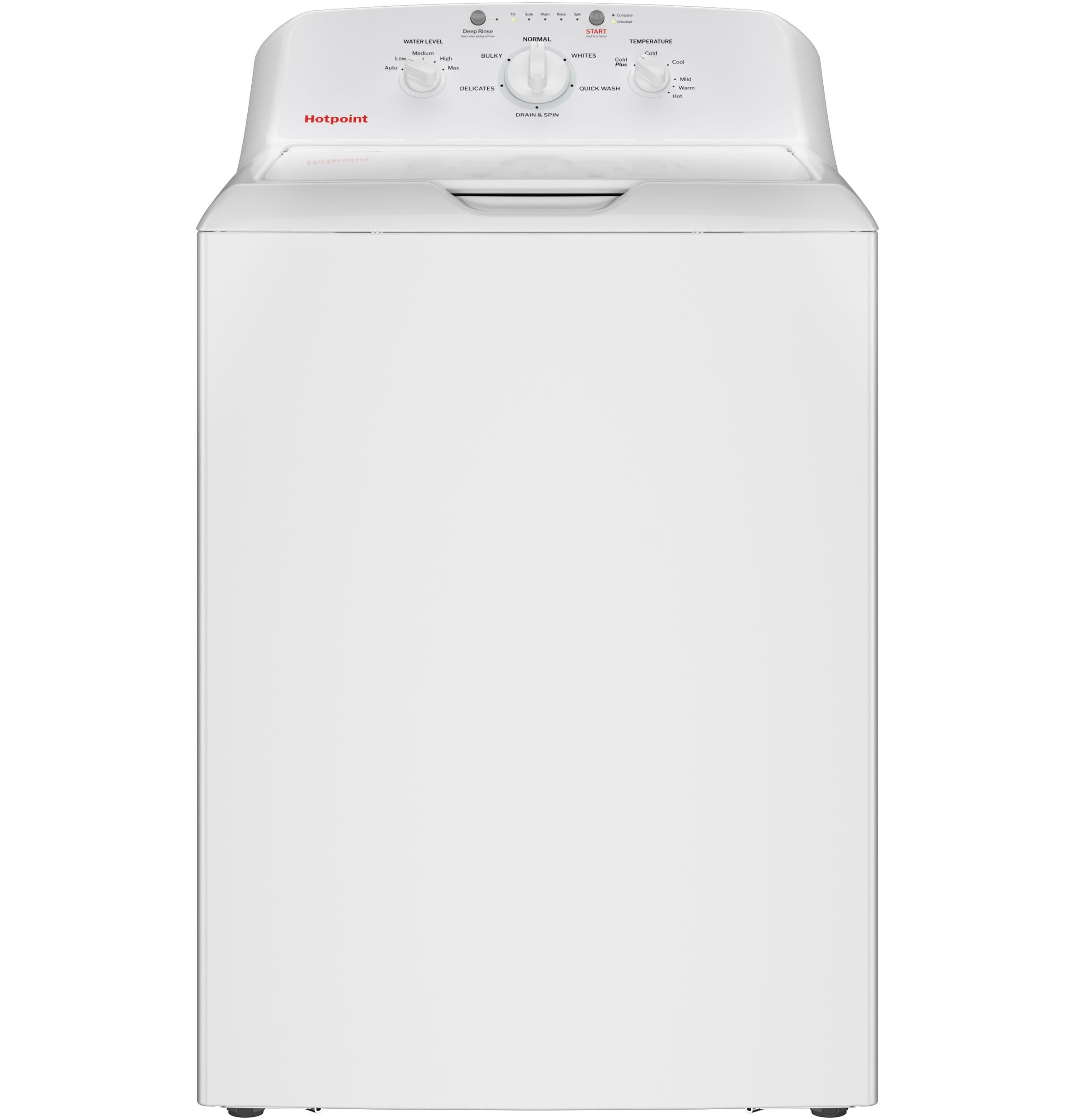 Hotpoint HTW265ASWWW Hotpoint® 4.0 Cu. Ft. Capacity Washer With Stainless Steel Basket,Cold Plus And Water Level Control​