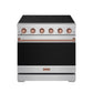 Thor Kitchen RSE36PRSG 36 Inch Professional Electric Range In Stainless Steel/Rose Gold Gordon Ramsay Series