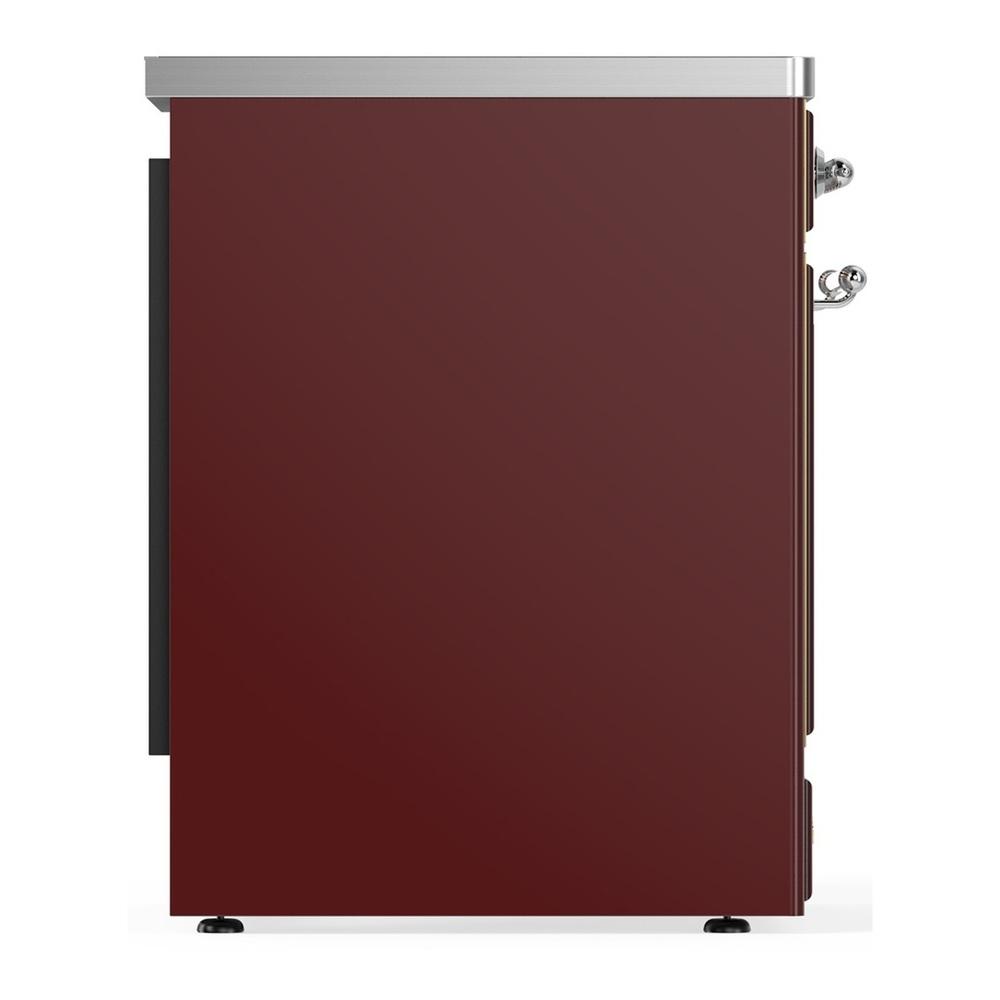 Ilve UMIB30QNR3BUC Ilve Umib30Qnr3Buc Majestic Iii 30 Inch Induction Range With 4 Elements, 4 Cu. Ft. Oven Capacity (Solid Door, Burgundy, Chrome)