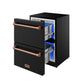 Thor Kitchen RZ24UBRSG 24 Inch Undercounter Built-In / Freestanding Drawer Freezer - Black/Rose Gold Gordon Ramsay Series