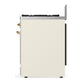 Ilve UM30QNR3AWGLP Ilve Um30Qnr3Awglp Majestic Iii 30 Inch Dual Fuel Range With 5 Black Brass Burners, Dual Function Burner Up To 25,000 Btu (Liquid Propane, Solid Door, Antique White, Brass)