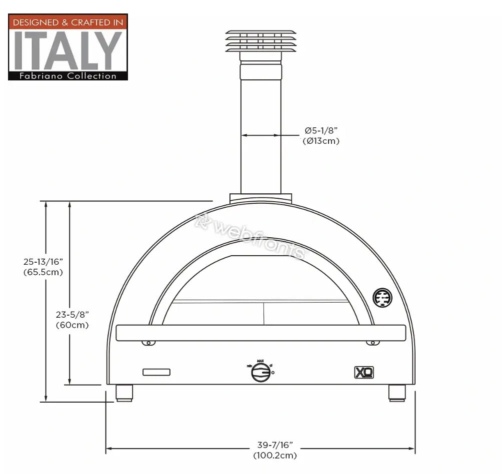 Xo Appliance XOPIZZA4HROL 40" Hybrid Gas & Wood Oven In Rosso (Red)