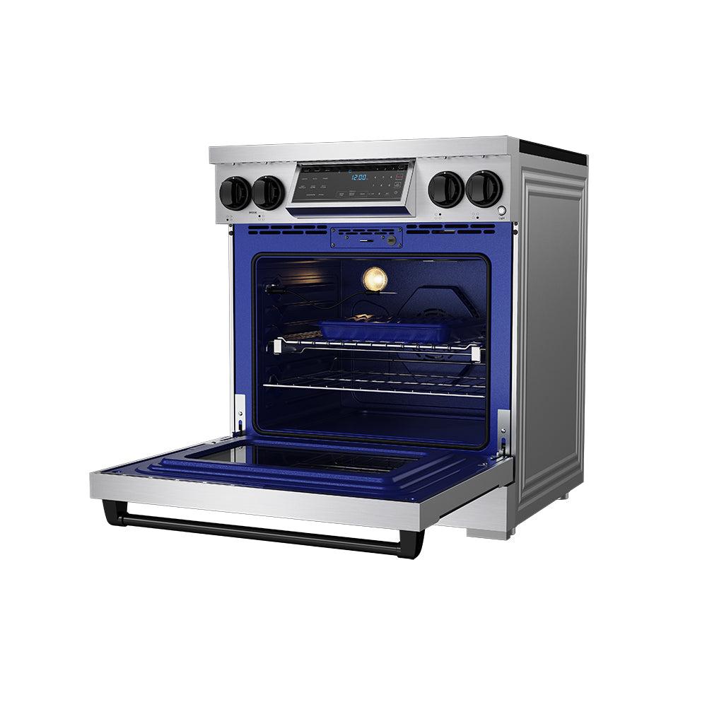 Thor Kitchen RSI30BLK 30 Inch Professional Induction Range With Tilt Panel Touch Control In Stainless Steel And Black Gordon Ramsay Series