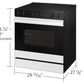Samsung NSE6DB870012 Bespoke 6.3 Cu. Ft. Smart Slide-In Electric Range With Smart Oven Camera & Illuminated Precision Knobs In White Glass