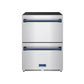 Thor Kitchen RF24UBLU 24 Inch Undercounter Built-In Or Freestanding Drawer Refrigerator - Stainless Steel/Blue Gordon Ramsay Series