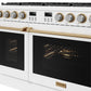 Thor Kitchen ARG48WBRZ 48 Inch Contemporary Professional Gas Range In White/Bronze