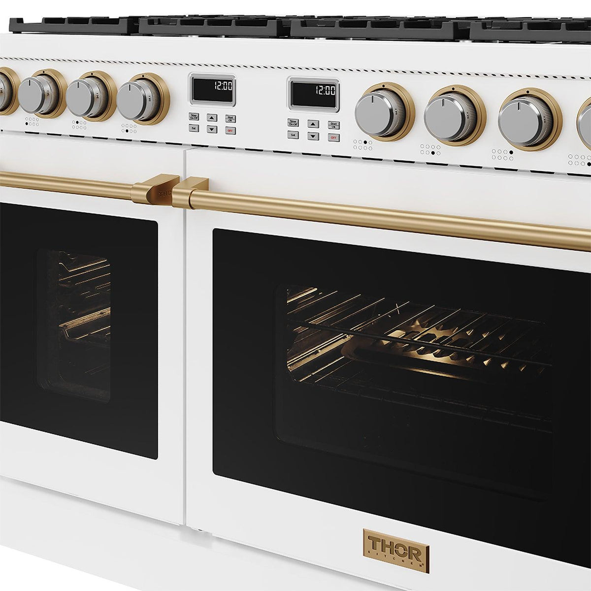 Thor Kitchen ARG48WBRZ 48 Inch Contemporary Professional Gas Range In White/Bronze