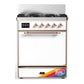 Ilve UM30QNR3RAP Ilve Um30Qnr3Rap Majestic Iii 30 Inch Dual Fuel Range With 5 Black Brass Burners, Dual Function Burner Up To 25,000 Btu (Natural Gas, Solid Door, Ral, Copper)