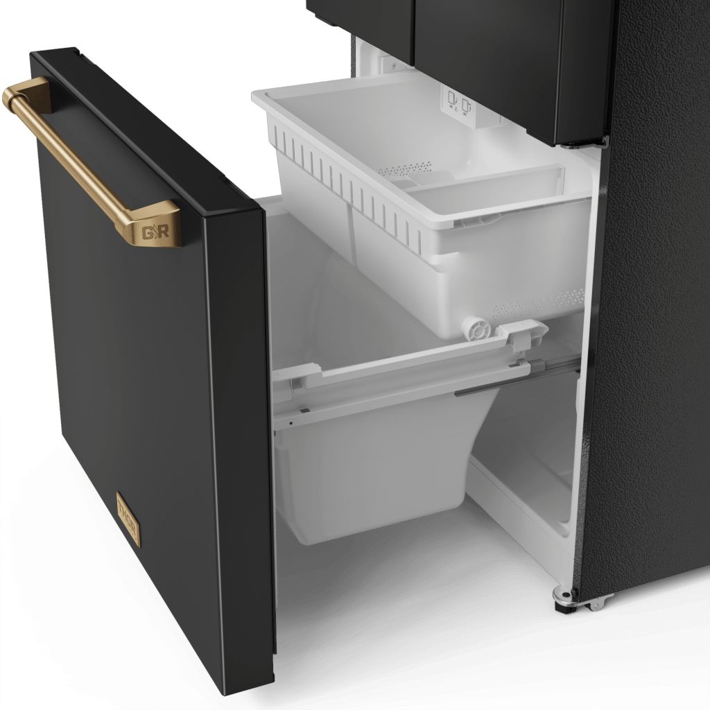 Thor Kitchen RF3017FFD00BRZ 30 Inch 17.7 Cu Ft French Door Counter Depth Refrigerator With Ice Maker In Black/Bronze Gordon Ramsay Series - Rf3017Ffd00-Brz