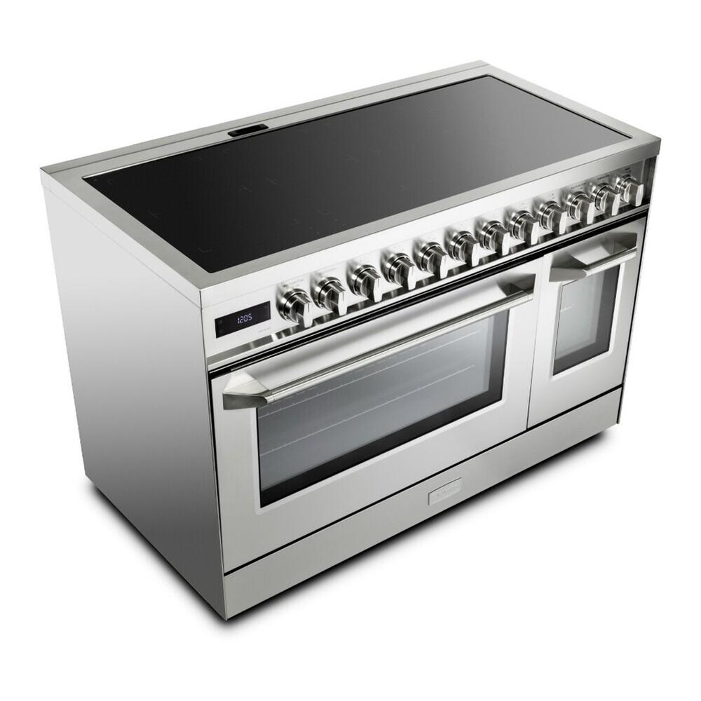 Verona VUFSIE487DSS Verona Ultima 48" Induction Range With 7 Elements, Griddle And 6.5 Cu. Ft. Oven Capacity In Stainless Steel