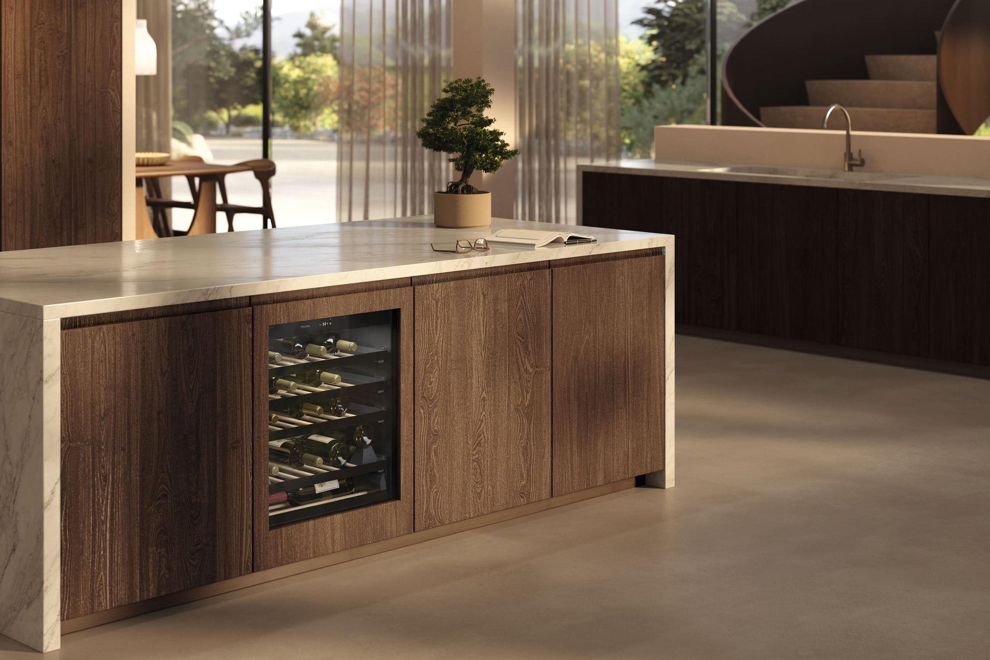 Miele KWTUS7172F Kwtus 7172 F - Built-Under Wine Refrigerator, 33 7/8-36 1/4 In (86-92 Cm) Niche Height With Flexiframe, Activehumidity, And Noteboard In A Compact Design.