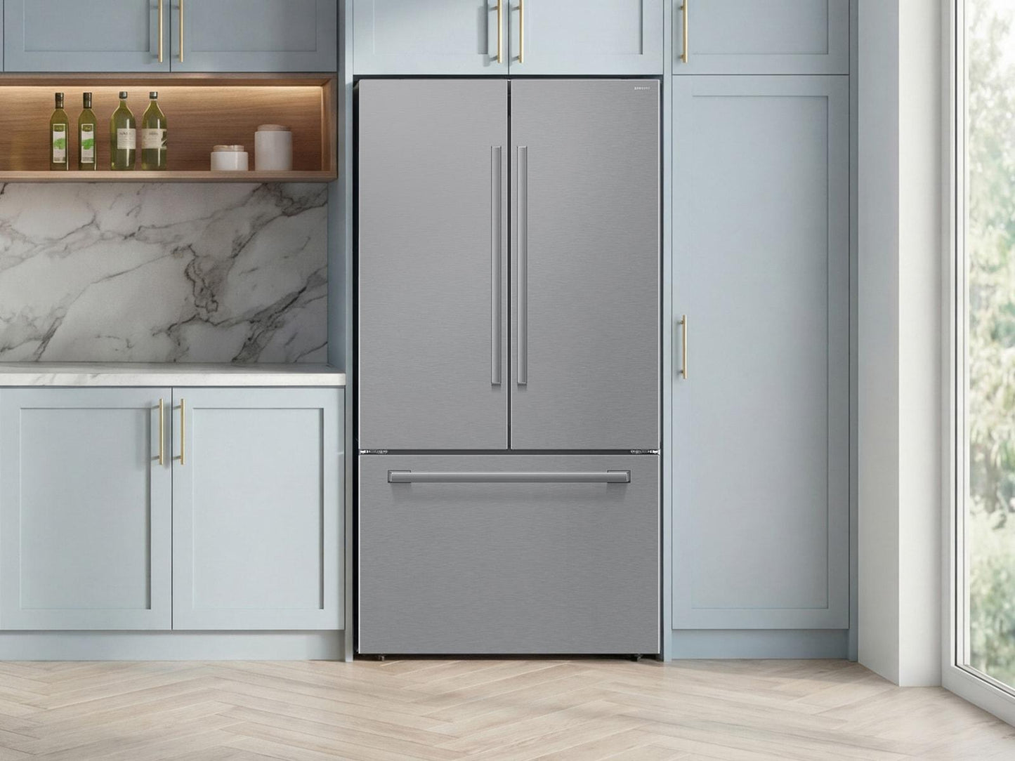 Samsung RF70H30KER Bespoke Ai 3-Door French Door Zero Clearance Fit In-Door Tall Dispenser 30 Cu.Ft.