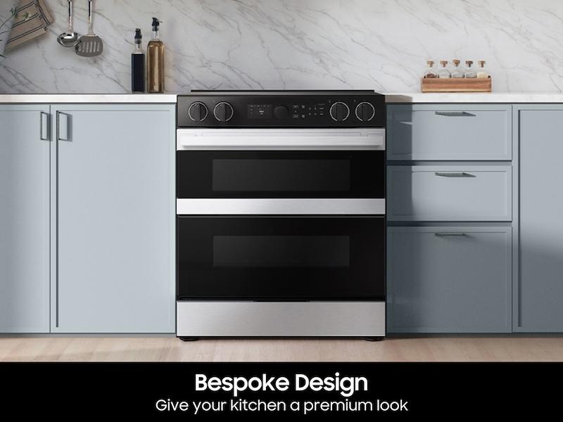 Samsung NSE6DG8550SR Bespoke Smart Slide-In Electric Range 6.3 Cu. Ft. With Flex Duo™ & Illuminated Precision Knobs In Stainless Steel