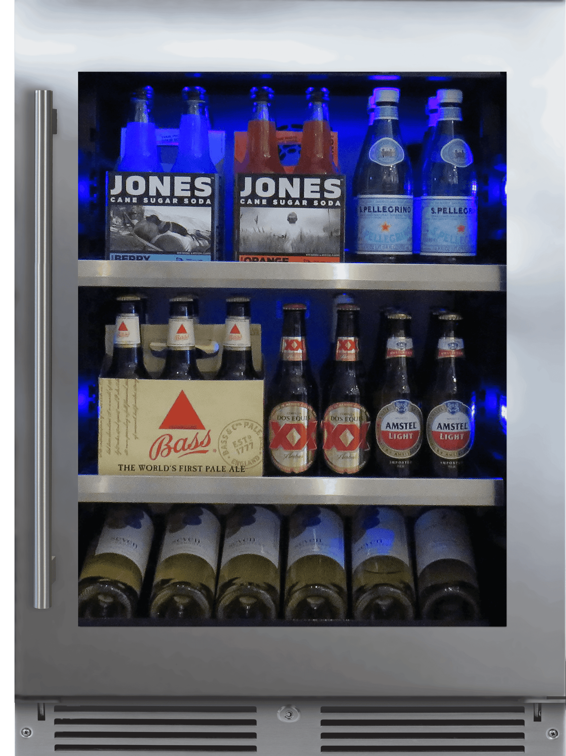 Xo Appliance XOU24BCGSX 24" Beverage Center, Stainless Steel Glass, Field Reversible Hinge