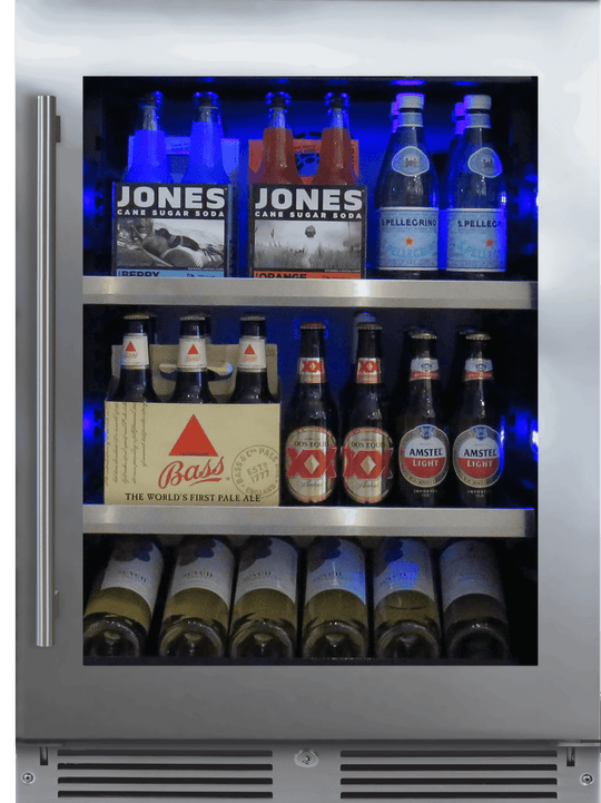 Xo Appliance XOU24BCGSX 24" Beverage Center, Stainless Steel Glass, Field Reversible Hinge