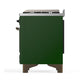 Ilve UMD40FNR3EGB Ilve Umd40Fnr3Egb Majestic Iii 40 Inch Dual Fuel Range With 6 Burners And Griddle, Dual Function Burner Up To 25,000 Btu (Natural Gas, Triple Glass Door, Emerald Green, Burnished)