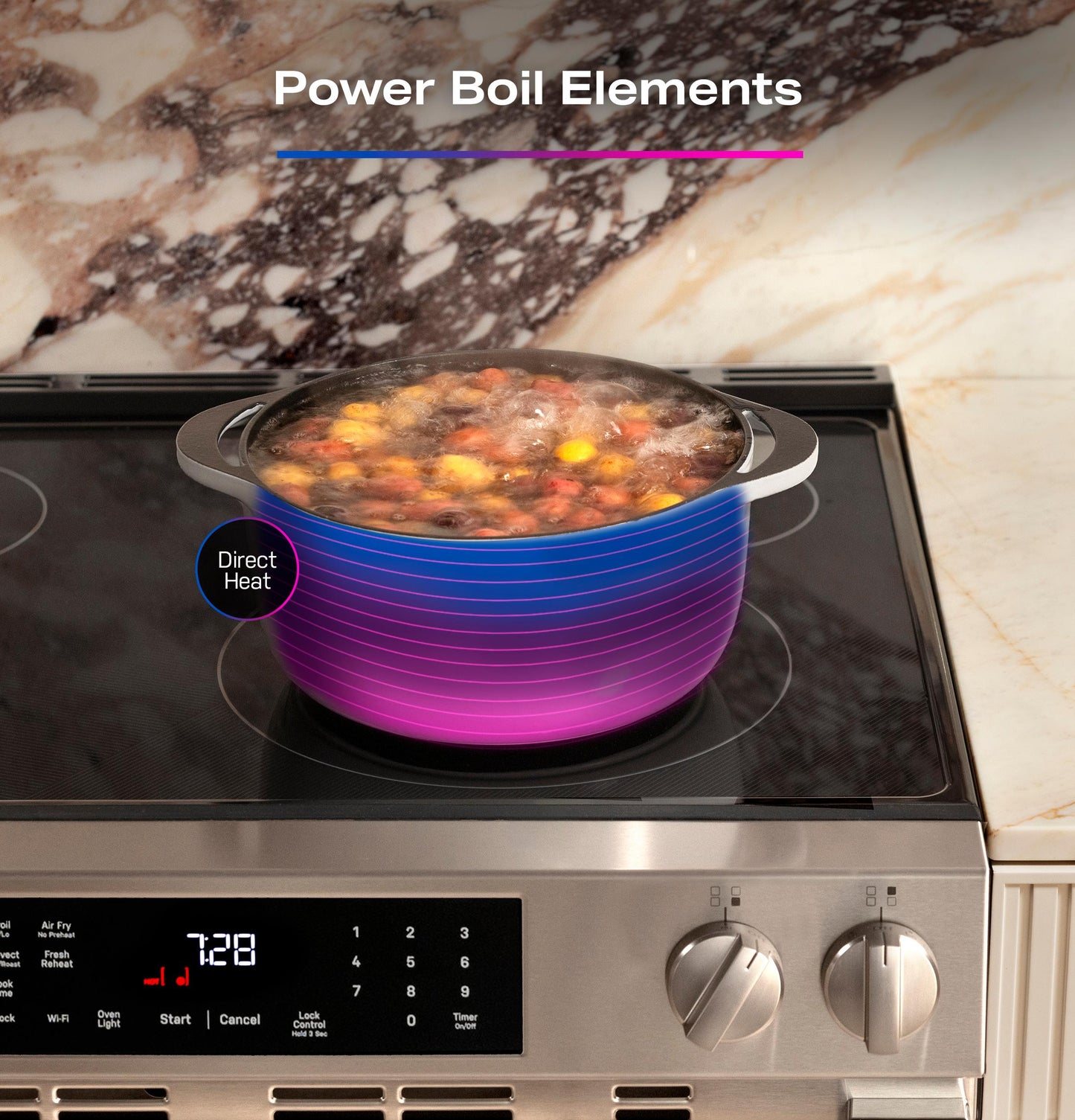 Ge Appliances PHS700AYFS Ge Profile&#8482; Energy Star® 30" Smart Slide-In Induction And Convection Range With No Preheat Air Fry And Easywash&#8482; Oven Tray