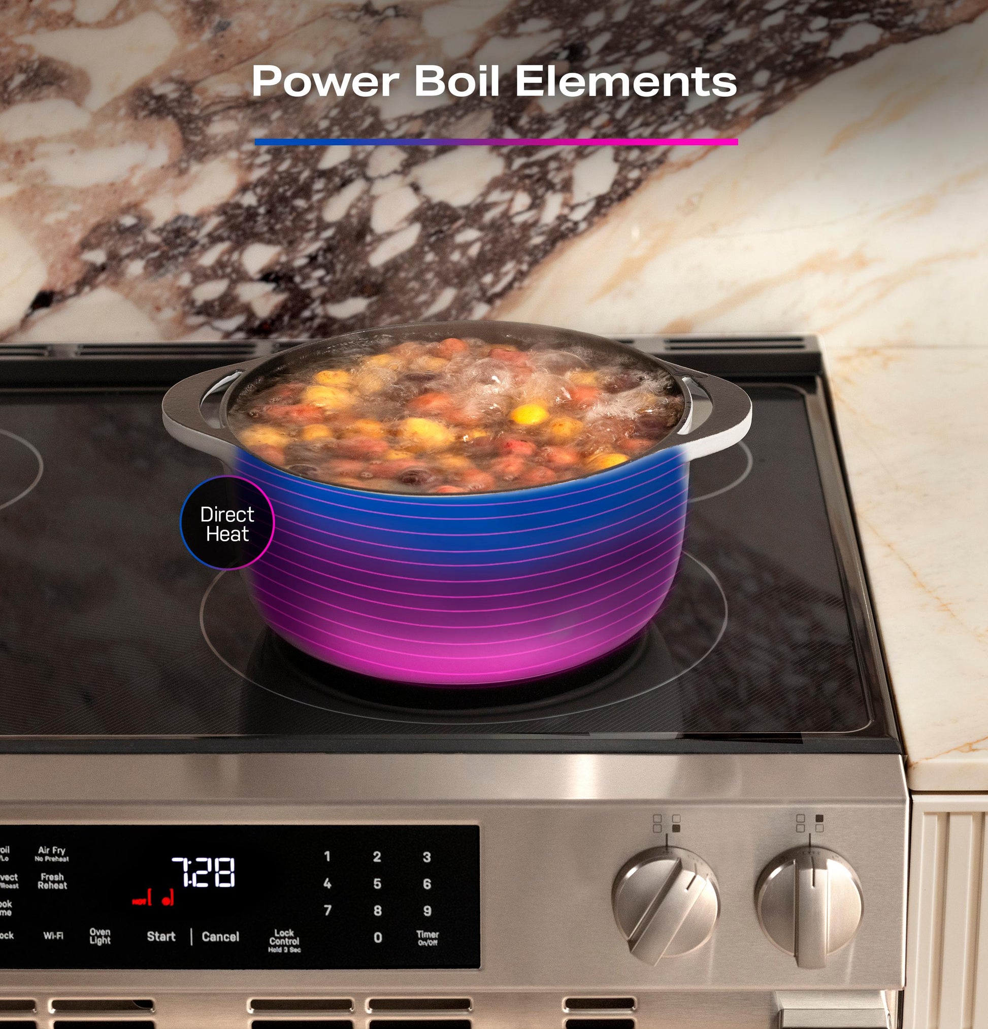 Ge Appliances PHS700AYFS Ge Profile&#8482; Energy Star® 30" Smart Slide-In Induction And Convection Range With No Preheat Air Fry And Easywash&#8482; Oven Tray