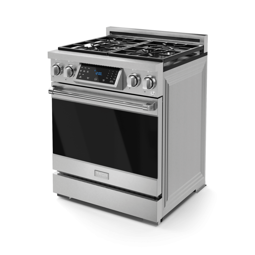 Thor Kitchen RSG30 30 Inch Professional Gas Range With Tilt Panel Touch Control In Stainless Steel Gordon Ramsay Series - Rsg30