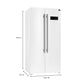 Forno FFRBI180533WHT Forno Salerno Espresso 33-Inch White Side-By-Side Refrigerator, 15.6 Cu. Ft., Energy-Efficient, No Frost, Modern Design