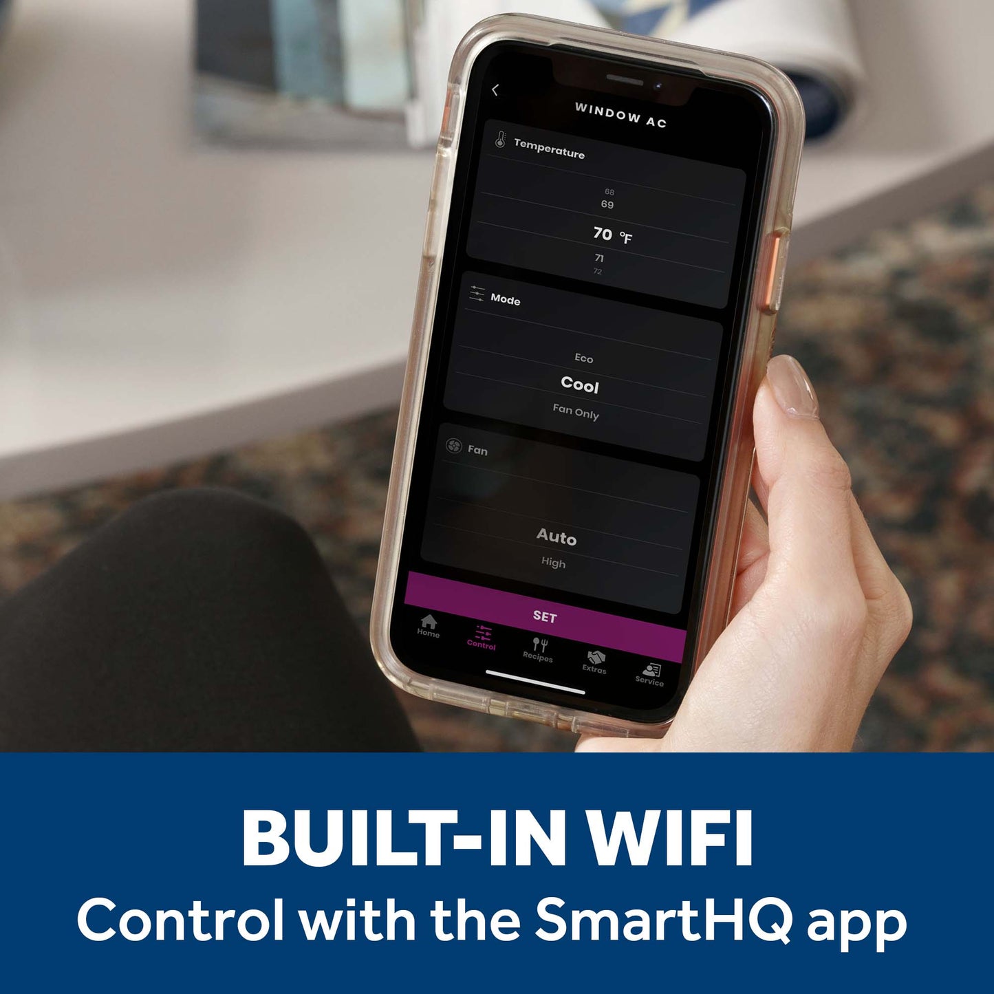 Ge Appliances AWGH12WWF Ge® 12,000 Btu Smart Heat/Cool Electronic Window Air Conditioner For Large Rooms Up To 550 Sq. Ft.