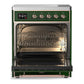 Ilve UMIB30QNR3EGP Ilve Umib30Qnr3Egp Majestic Iii 30 Inch Induction Range With 4 Elements, 4 Cu. Ft. Oven Capacity (Solid Door, Emerald Green, Copper)