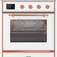 Ilve UMI30NE3WHP Majestic Ii 30 Inch Electric Freestanding Range In White With Copper Trim