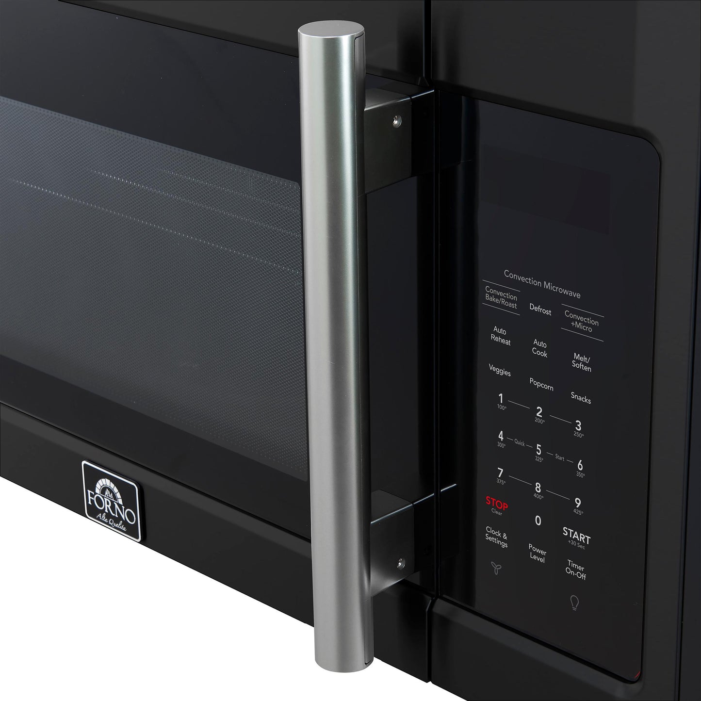 Forno FOTR303830BLK Forno Fornace 30-Inch Over The Range Convection Microwave, Black - 1.5 Cu.Ft, 300 Cfm Vent, Touch Control, Led Light