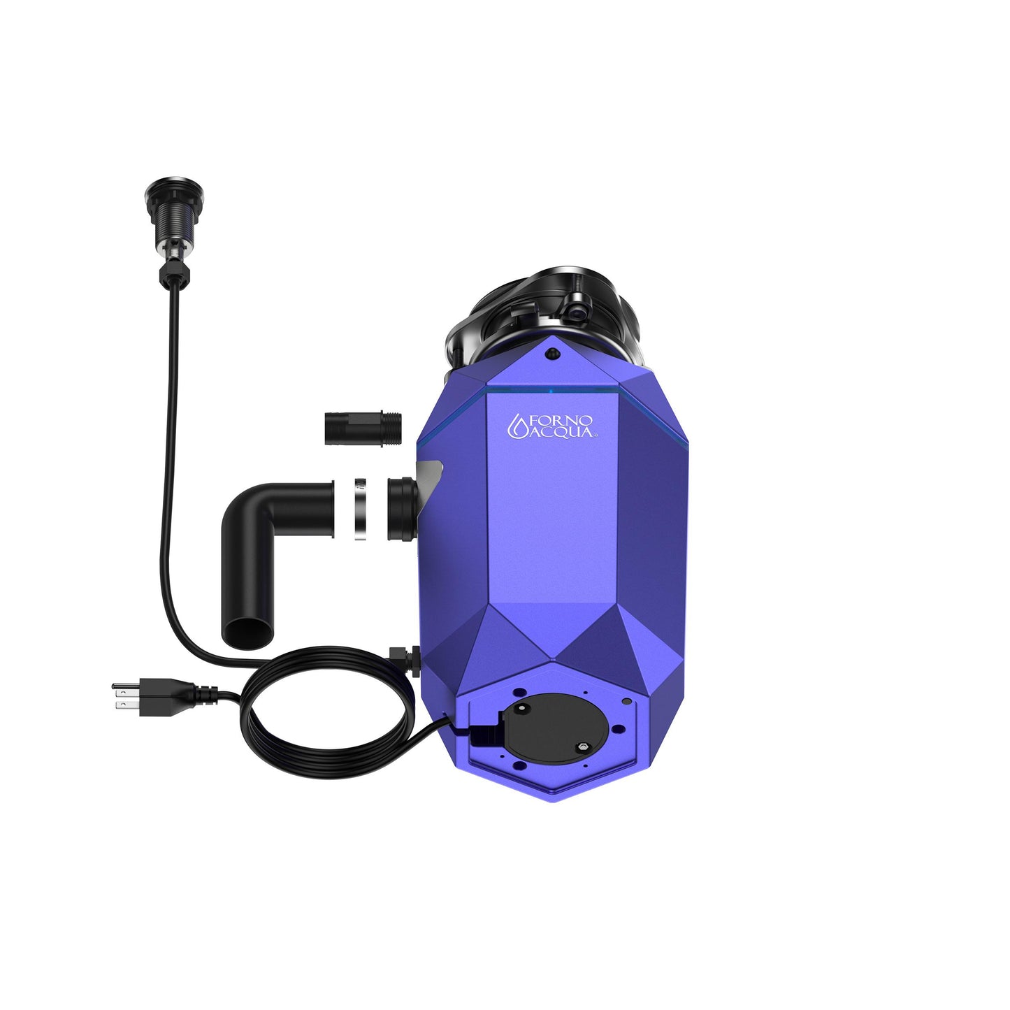 Forno WDD100TA1AM Forno Acqua Brightdiamond Amethyst 1Hp Super Quiet Garbage Disposal Corded With Motion Sensor Cabinet Light & Pre-Wired Air Switch