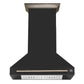 Forno FRHWM509536BLK Forno Aria 36 Inch Wall-Mounted Range Hood In Black