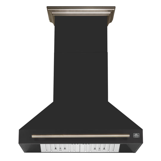 Forno FRHWM509536BLK Forno Aria 36 Inch Wall-Mounted Range Hood In Black