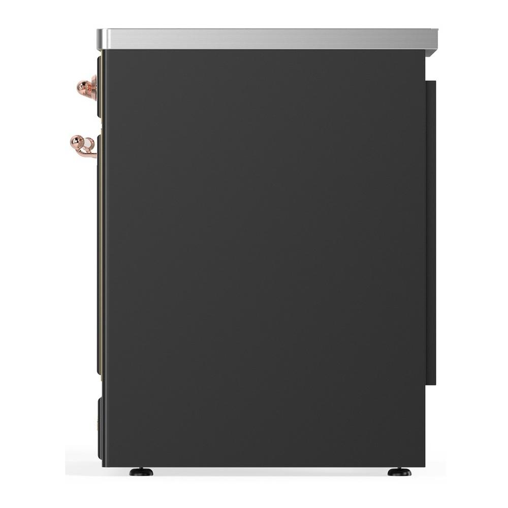 Ilve UMIB30NR3MGP Ilve Umib30Nr3Mgp Majestic Iii 30 Inch Induction Range With 4 Elements, 4 Cu. Ft. Oven Capacity (Triple Glass Door, Graphite Matte, Copper)