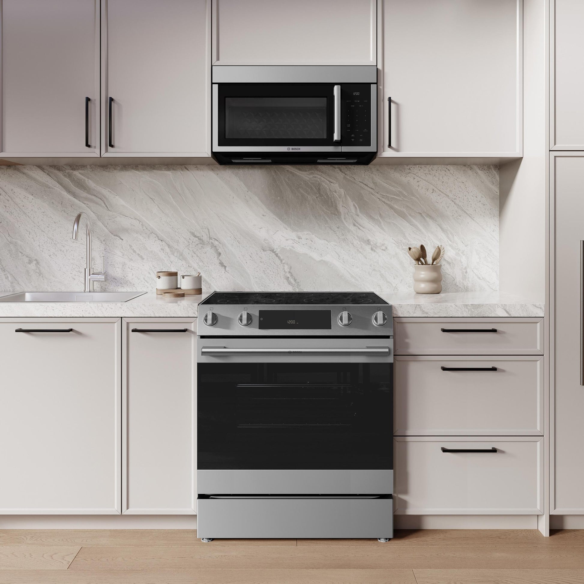 Bosch HEF3050MU 100 Series, Freestanding Electric Cooker, 30'', Stainless Steel