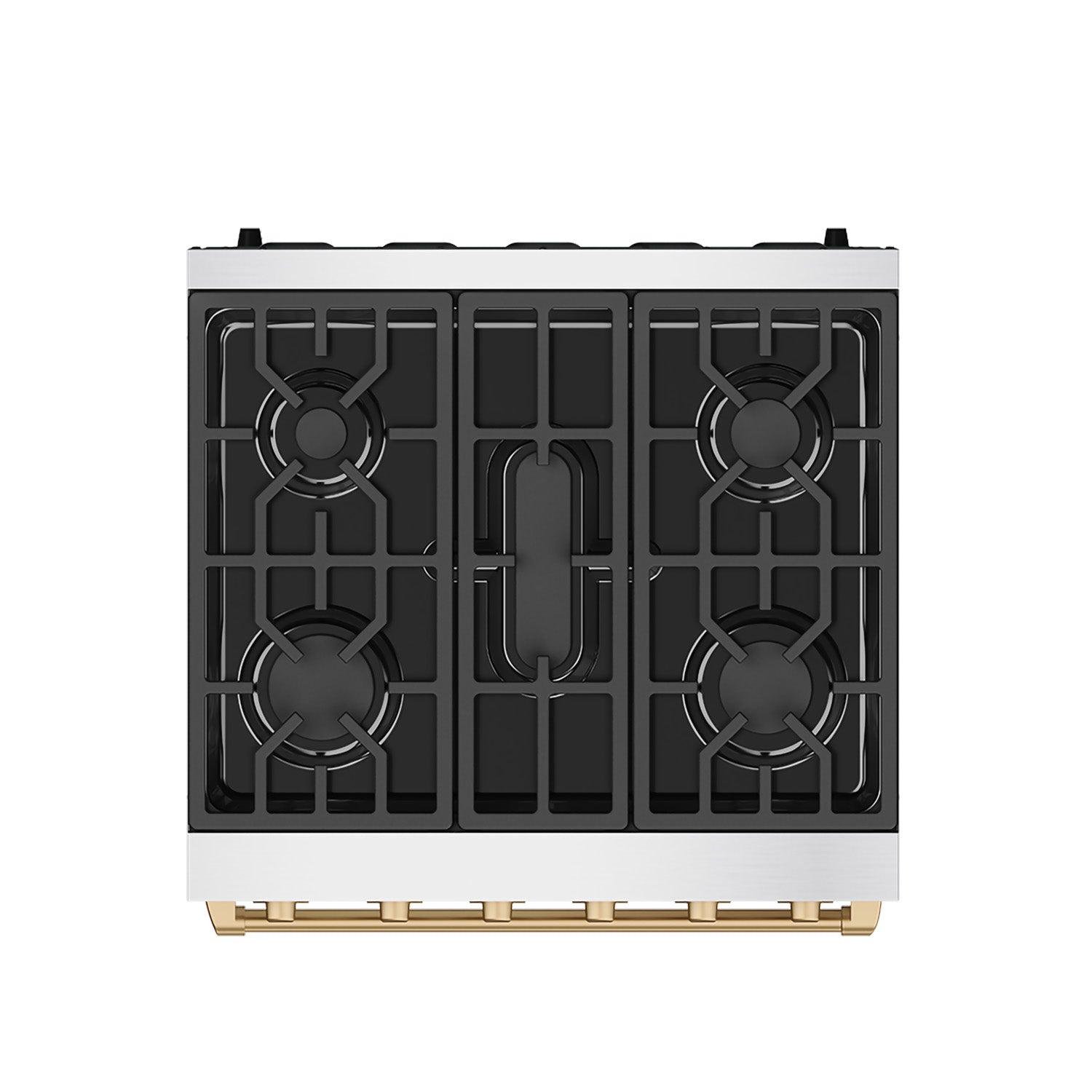 Thor Kitchen RSG30PLPBRZ 30 Inch Professional Liquid Propane With Precision Knob Control In Stainless Steel/Bronze