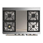 Ilve UMD40FNR3MBBLP Ilve Umd40Fnr3Mbblp Majestic Iii 40 Inch Dual Fuel Range With 6 Burners And Griddle, Dual Function Burner Up To 25,000 Btu (Liquid Propane, Triple Glass Door, Midnight Blue, Burnished)