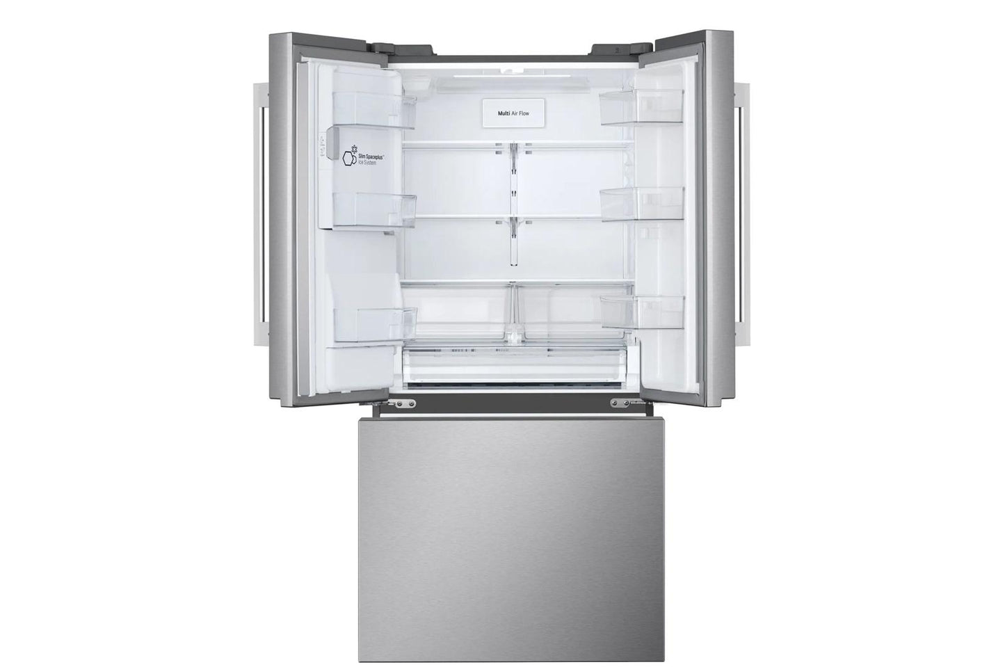Lg LF25H6330S 25 Cu.Ft. 3-Door French Door Refrigerator With New Hybrid Handle Design And External Ice And Water Dispenser