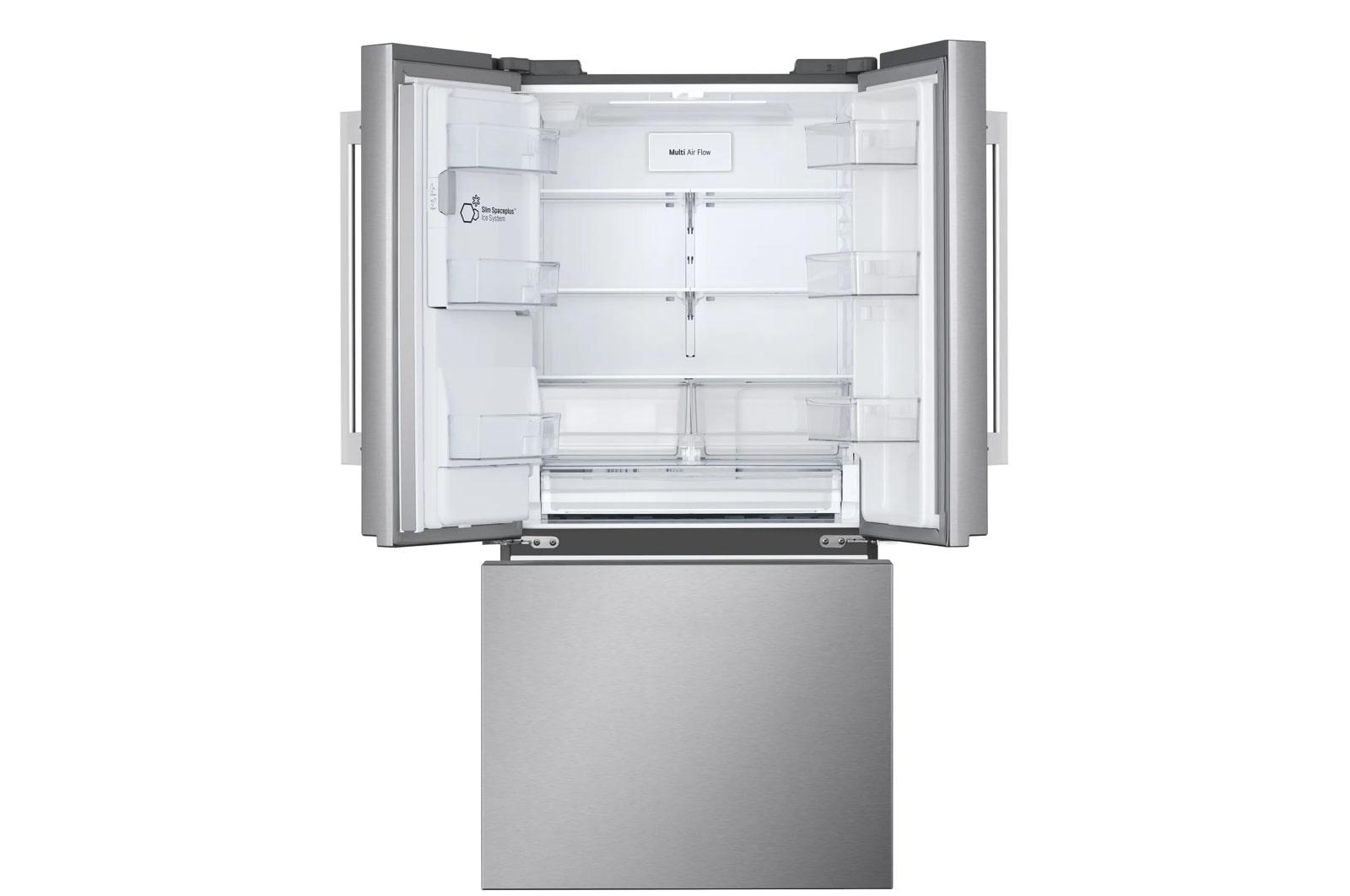 Lg LF25H6330S 25 Cu.Ft. 3-Door French Door Refrigerator With New Hybrid Handle Design And External Ice And Water Dispenser