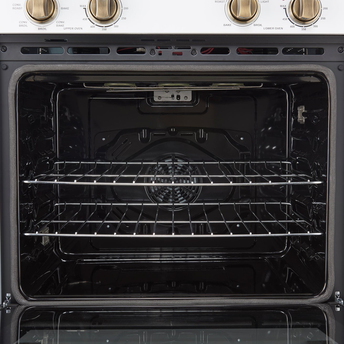 Forno FBOEL132430WHT Forno Vomero 30-Inch Double Wall Oven, White, 10 Cu.Ft Total Capacity, 7100W Convection, Mechanical Controls, Manuel Steam Clean