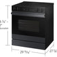 Samsung NSE6DG8500MT Bespoke 6.3 Cu. Ft. Smart Slide-In Electric Range With Air Sous Vide & Air Fry In Matte Black Steel