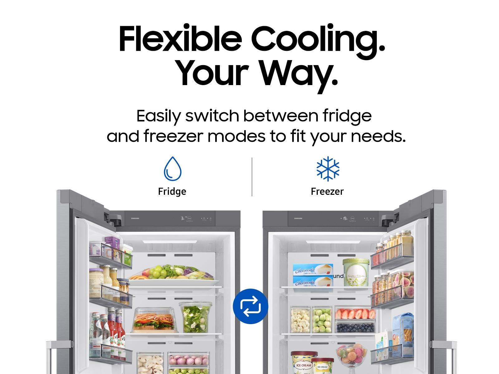 Samsung RZ40H11PET Convertible Upright Freezer Full-Flex Convertible Precise Cooling 11.4 Cu. Ft.