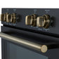 Forno FBOEL132430BLK Forno Vomero 30-Inch Double Wall Oven, Black, 10 Cu.Ft Total Capacity, 7100W Convection, Mechanical Controls, Manuel Steam Clean