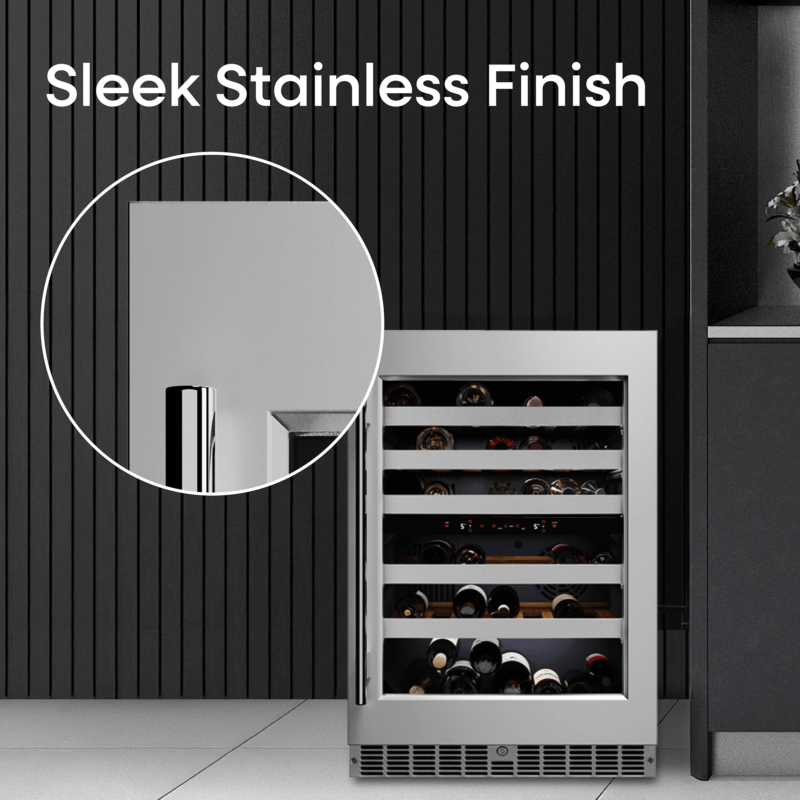 Element Appliance EWD24BES Cellara By Element 24 In., 46 Bottle Dual-Zone Wine Cooler - Stainless Steel